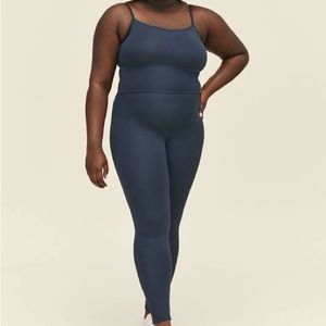 Girlfriend Collective Unitard Jumpsuit in Midnight / Dark Blue